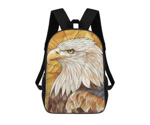 sinyumoney 4Girls Eagle Animal Gold Backpack 3D Printed Boy School Backpack Casual Daypack Lightweight Rucksack for Middle School Students 17inch
