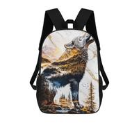 sinyumoney 4Girls Echoes of The Wild Backpack 3D Printed Boy School Backpack Casual Daypack Lightweight Rucksack for Middle School Students 17inch