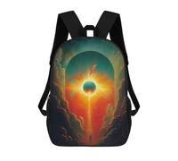 sinyumoney 4Girls Eclipse Stairway to Heaven Backpack 3D Printed Boy School Backpack Casual Daypack Lightweight Rucksack for Middle School Students 17inch