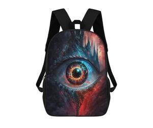 sinyumoney 4Girls Eerie Eye Fantasy Artwork Backpack 3D Printed Boy School Backpack Casual Daypack Lightweight Rucksack for Middle School Students 17inch