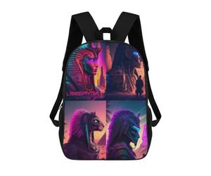 sinyumoney 4Girls Egyptian Mythology Art Backpack 3D Printed Boy School Backpack Casual Daypack Lightweight Rucksack for Middle School Students 17inch