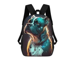 sinyumoney 4Girls Electric Canine Aura Backpack 3D Printed Boy School Backpack Casual Daypack Lightweight Rucksack for Middle School Students 17inch