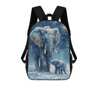 sinyumoney 4Girls Elephant With Baby Backpack 3D Printed Boy School Backpack Casual Daypack Lightweight Rucksack for Middle School Students 17inch