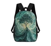 sinyumoney 4Girls Emerald Tree Backpack 3D Printed Boy School Backpack Casual Daypack Lightweight Rucksack for Middle School Students 17inch