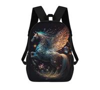 sinyumoney 4Girls Enchanted Celestial Steed Backpack 3D Printed Boy School Backpack Casual Daypack Lightweight Rucksack for Middle School Students 17inch