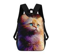 sinyumoney 4Girls Enchanted Feline Portrait Backpack 3D Printed Boy School Backpack Casual Daypack Lightweight Rucksack for Middle School Students 17inch