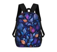 sinyumoney 4Girls Enchanted Foliage Art Backpack 3D Printed Boy School Backpack Casual Daypack Lightweight Rucksack for Middle School Students 17inch