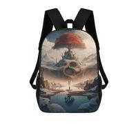 sinyumoney 4Girls Enchanted Winter Landscape -1 Backpack 3D Printed Boy School Backpack Casual Daypack Lightweight Rucksack for Middle School Students 17inch