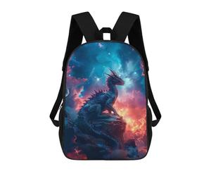 sinyumoney 4Girls Epic Fantasy Cosmic Dragon Backpack 3D Printed Boy School Backpack Casual Daypack Lightweight Rucksack for Middle School Students 17inch