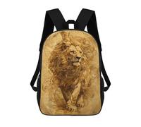 sinyumoney 4Girls Ethereal Lion Backpack 3D Printed Boy School Backpack Casual Daypack Lightweight Rucksack for Middle School Students 17inch