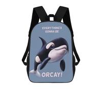 sinyumoney 4Girls Everythings Gonna Be Orcay Backpack 3D Printed Boy School Backpack Casual Daypack Lightweight Rucksack for Middle School Students 17inch