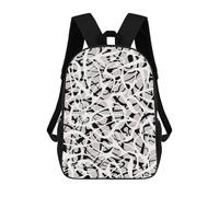 sinyumoney 4Girls Expressionist Traits 01 Backpack 3D Printed Boy School Backpack Casual Daypack Lightweight Rucksack for Middle School Students 17inch