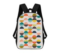 sinyumoney 4Girls Expressive Forms 7 Backpack 3D Printed Boy School Backpack Casual Daypack Lightweight Rucksack for Middle School Students 17inch