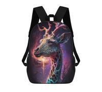 sinyumoney 4Girls Fantastical Giraffe Backpack 3D Printed Boy School Backpack Casual Daypack Lightweight Rucksack for Middle School Students 17inch