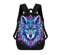 sinyumoney 4Girls Fantasy Wolf Backpack 3D Printed Boy School Backpack Casual Daypack Lightweight Rucksack for Middle School Students 17inch