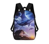 sinyumoney 4Girls Fantasy World Backpack 3D Printed Boy School Backpack Casual Daypack Lightweight Rucksack for Middle School Students 17inch