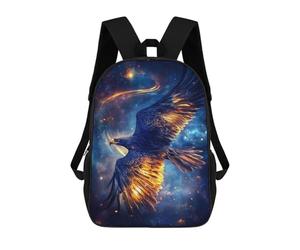 sinyumoney 4Girls Fiery Eagle in Space Backpack 3D Printed Boy School Backpack Casual Daypack Lightweight Rucksack for Middle School Students 17inch
