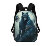 sinyumoney 4Girls Fiery Wolf Spirit Backpack 3D Printed Boy School Backpack Casual Daypack Lightweight Rucksack for Middle School Students 17inch