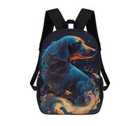 sinyumoney 4Girls Flame And Water Canine Backpack 3D Printed Boy School Backpack Casual Daypack Lightweight Rucksack for Middle School Students 17inch