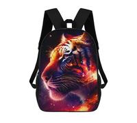 sinyumoney 4Girls Flaming Tiger Portrait -2 Backpack 3D Printed Boy School Backpack Casual Daypack Lightweight Rucksack for Middle School Students 17inch