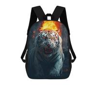 sinyumoney 4Girls Flaming Tiger Roar -1 Backpack 3D Printed Boy School Backpack Casual Daypack Lightweight Rucksack for Middle School Students 17inch