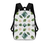 sinyumoney 4Girls Floral Collage G Backpack 3D Printed Boy School Backpack Casual Daypack Lightweight Rucksack for Middle School Students 17inch