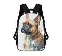 sinyumoney 4Girls French Bulldog Dog Backpack 3D Printed Boy School Backpack Casual Daypack Lightweight Rucksack for Middle School Students 17inch