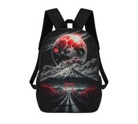 sinyumoney 4Girls Fuji Mt And Planet Backpack 3D Printed Boy School Backpack Casual Daypack Lightweight Rucksack for Middle School Students 17inch