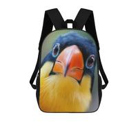 sinyumoney 4Girls Funny Toucan Bird Portrait Backpack 3D Printed Boy School Backpack Casual Daypack Lightweight Rucksack for Middle School Students 17inch