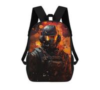 sinyumoney 4Girls Future Soldier 2 Backpack 3D Printed Boy School Backpack Casual Daypack Lightweight Rucksack for Middle School Students 17inch