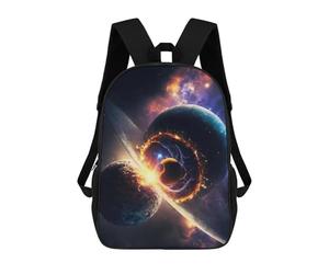 sinyumoney 4Girls Galactic Collision Cosmic Dance of Planets Backpack 3D Printed Boy School Backpack Casual Daypack Lightweight Rucksack for Middle School Students 17inch
