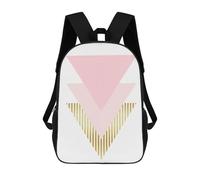 sinyumoney 4Girls Geometric Collage I Backpack 3D Printed Boy School Backpack Casual Daypack Lightweight Rucksack for Middle School Students 17inch