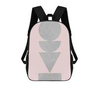 sinyumoney 4Girls Geometric III Backpack 3D Printed Boy School Backpack Casual Daypack Lightweight Rucksack for Middle School Students 17inch