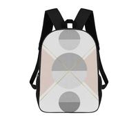 sinyumoney 4Girls Geometric XV Backpack 3D Printed Boy School Backpack Casual Daypack Lightweight Rucksack for Middle School Students 17inch