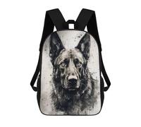 sinyumoney 4Girls German Shepherd Dog Beauty Backpack 3D Printed Boy School Backpack Casual Daypack Lightweight Rucksack for Middle School Students 17inch