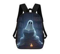 sinyumoney 4Girls Ghost in The Library Backpack 3D Printed Boy School Backpack Casual Daypack Lightweight Rucksack for Middle School Students 17inch