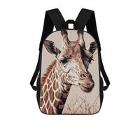 sinyumoney 4Girls Giraffe Animal Backpack 3D Printed Boy School Backpack Casual Daypack Lightweight Rucksack for Middle School Students 17inch