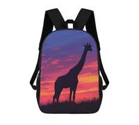 sinyumoney 4Girls Giraffe Silhouette Sunset Backpack 3D Printed Boy School Backpack Casual Daypack Lightweight Rucksack for Middle School Students 17inch