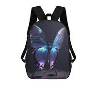 sinyumoney 4Girls Glowing Butterfly Artwork-20 Backpack 3D Printed Boy School Backpack Casual Daypack Lightweight Rucksack for Middle School Students 17inch