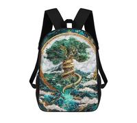 sinyumoney 4Girls Golden Bonds of Ragnarok Backpack 3D Printed Boy School Backpack Casual Daypack Lightweight Rucksack for Middle School Students 17inch