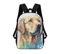 sinyumoney 4Girls Golden Retriever Backpack 3D Printed Boy School Backpack Casual Daypack Lightweight Rucksack for Middle School Students 17inch