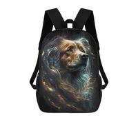 sinyumoney 4Girls Golden Retriever Dog Backpack 3D Printed Boy School Backpack Casual Daypack Lightweight Rucksack for Middle School Students 17inch