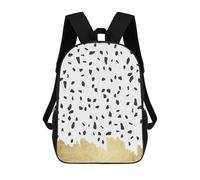 sinyumoney 4Girls Golden Strokes I Backpack 3D Printed Boy School Backpack Casual Daypack Lightweight Rucksack for Middle School Students 17inch