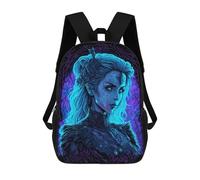 sinyumoney 4Girls Gothic Portrait Backpack 3D Printed Boy School Backpack Casual Daypack Lightweight Rucksack for Middle School Students 17inch