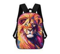 sinyumoney 4Girls Graceful Lion Pop Art Art Backpack 3D Printed Boy School Backpack Casual Daypack Lightweight Rucksack for Middle School Students 17inch