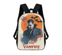sinyumoney 4Girls Halloween The Vampire Backpack 3D Printed Boy School Backpack Casual Daypack Lightweight Rucksack for Middle School Students 17inch