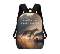 sinyumoney 4Girls Hard Work Talent -1 Backpack 3D Printed Boy School Backpack Casual Daypack Lightweight Rucksack for Middle School Students 17inch