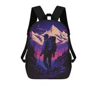 sinyumoney 4Girls Hiker's Night Journey Backpack 3D Printed Boy School Backpack Casual Daypack Lightweight Rucksack for Middle School Students 17inch