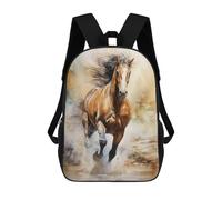 sinyumoney 4Girls Horse Art Backpack 3D Printed Boy School Backpack Casual Daypack Lightweight Rucksack for Middle School Students 17inch