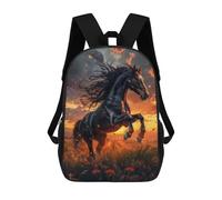 sinyumoney 4Girls Horse Scenery Backpack 3D Printed Boy School Backpack Casual Daypack Lightweight Rucksack for Middle School Students 17inch